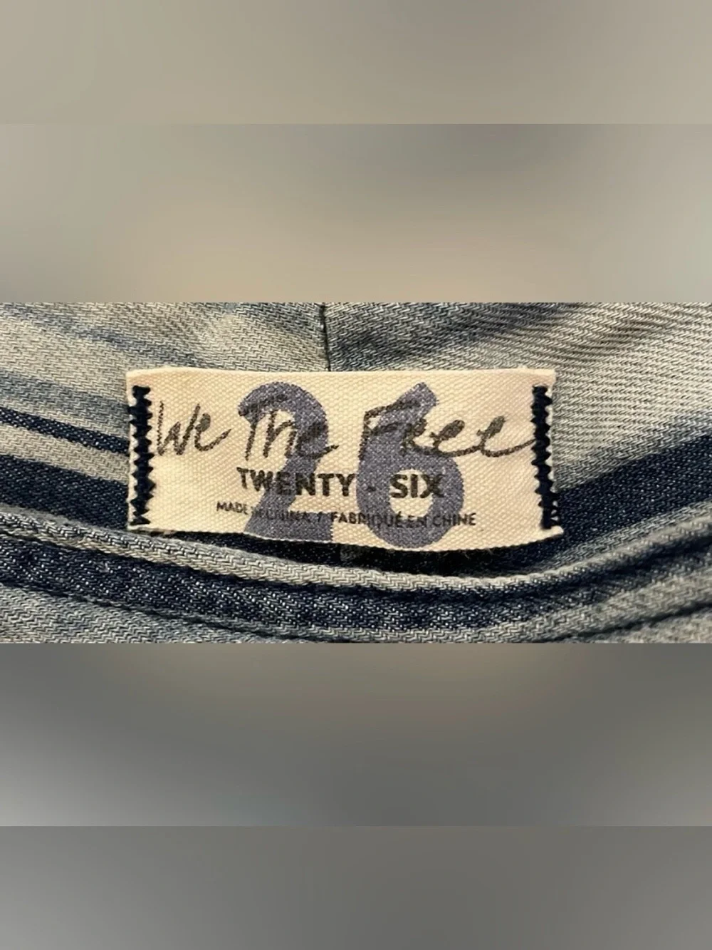 Free People Jeans 25 Flare Striped Beach Hippie